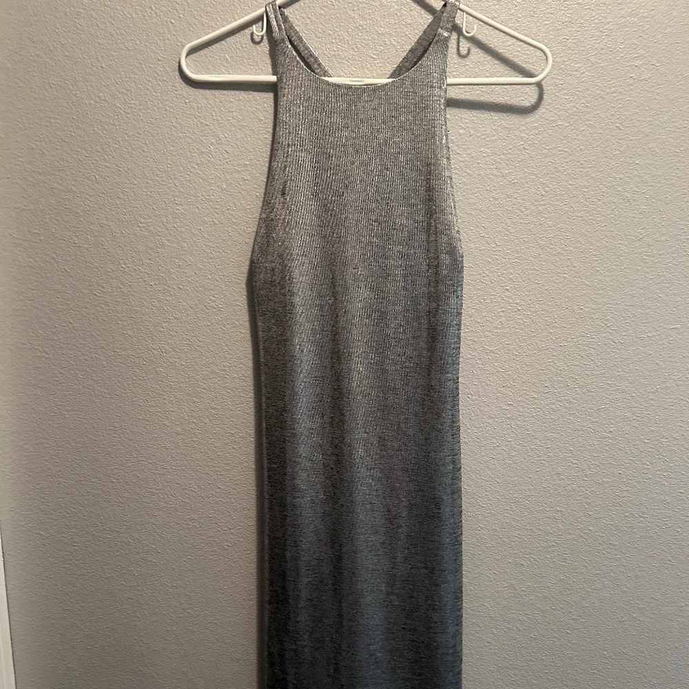 White House Black Market Silver Metallic Dress Size S
